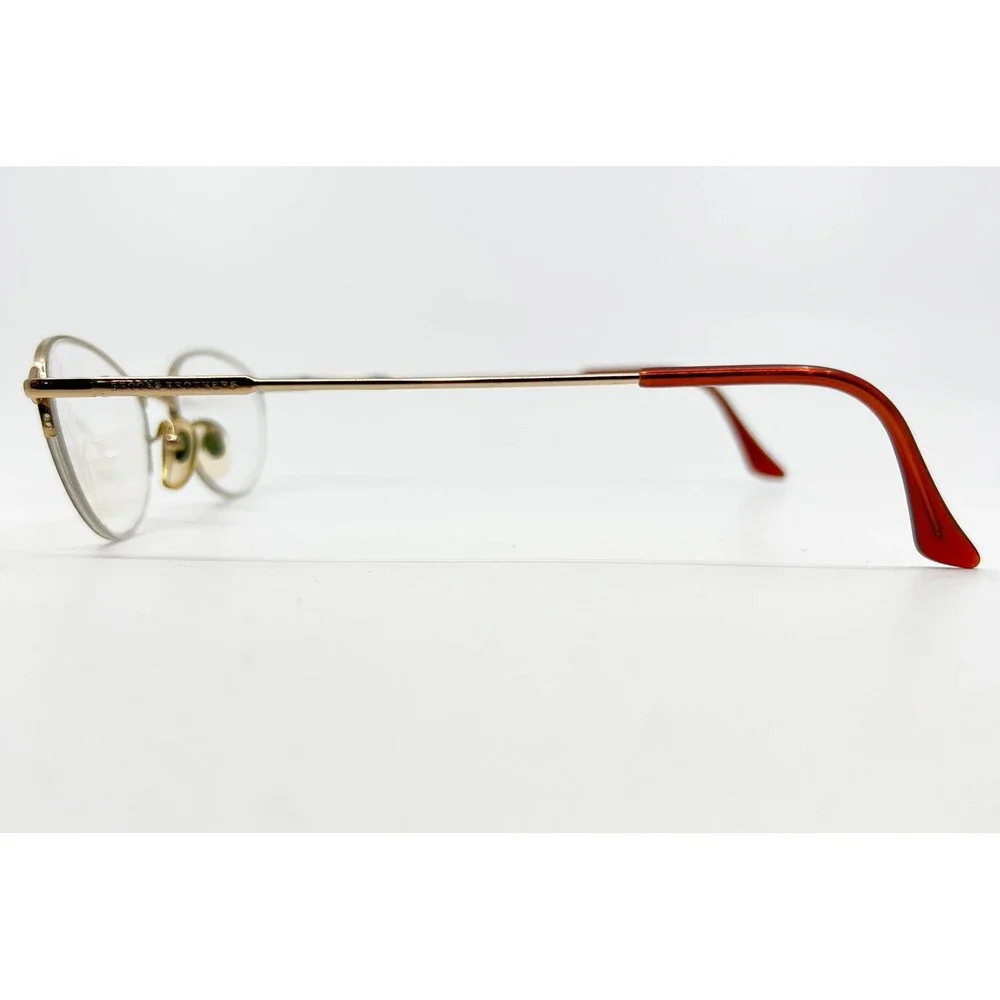 Brooks Brothers Eyeglasses Womens Gold Half Rim BB211 1001 49-19-135 Italy 49mm